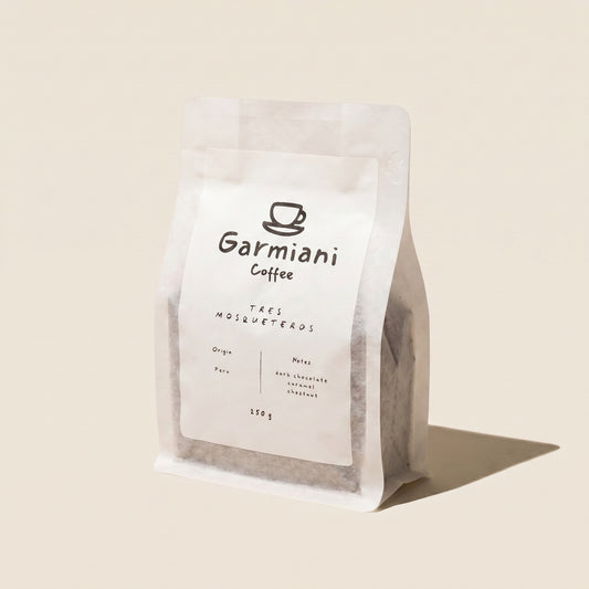 Garmiani Coffee Tres Mosqueteros, 250 g specialkaffe från Peru, mellanrostat
